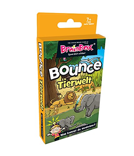 BRAIN BOX 94988 (D) BrainBox Bounce-Tierwelt Quartettspiel, Fragespiel, Quiz für Kinder, Lernspiel ab 7 Jahren, Mehrfarbig von BRAIN BOX