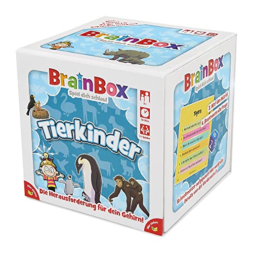 Brain Box 2094904 Tierkinder, Lernspiel, Quizspiel für Kinder ab 5 Jahren von BRAINBOX