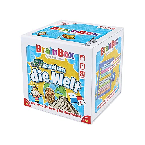 Brain Box 2094901 Rund um die Welt, Lernspiel, Quizspiel für Kinder ab 8 Jahren, weiß von BRAINBOX