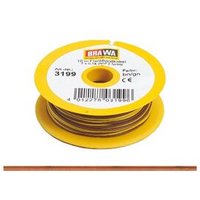 BRAWA 3199 H0 Flachbandlitze, 0,14 mm², 10-m-Spule, braun/gelb von BRAWA