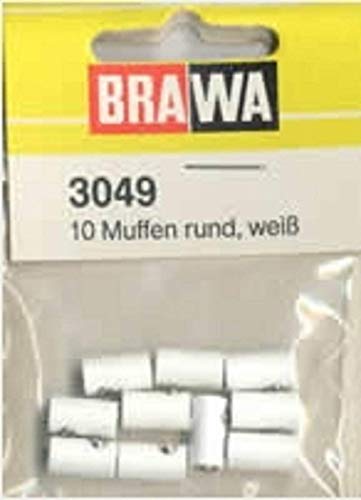 Brawa 3049 Muffen 2,5 rund, weiss [10 St.] von BRAWA