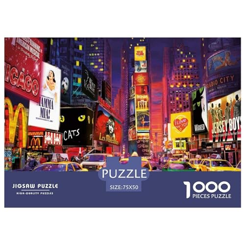 1000 Teile Puzzle Neue Arbeitszeit-Puzzles für Erwachsene Holzbrettpuzzles Anspruchsvolles Spiel 1000 Teile (75 x 50 cm) von BREAUX