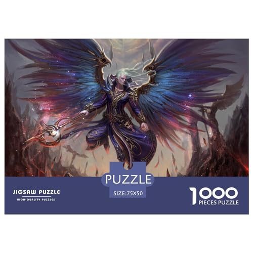 1000-teiliges Puzzle für Erwachsene, Engelsflügel-Puzzlesets für Familien, Holzpuzzles, Brain Challenge-Puzzle, 1000 Teile (75 x 50 cm) von BREAUX