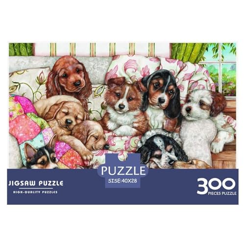 300-teiliges Puzzle für Erwachsene, Hund, Holzpuzzle, Familienunterhaltungsspielzeug, 300 Teile (40 x 28 cm) von BREAUX