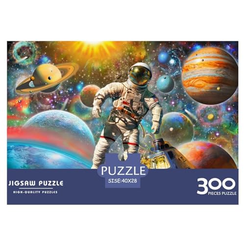 Astronaut Gifts 300-teiliges Puzzle für Erwachsene – Holzpuzzles – Entspannungspuzzlespiele – Denksport-Puzzle 300 Teile (40 x 28 cm) von BREAUX