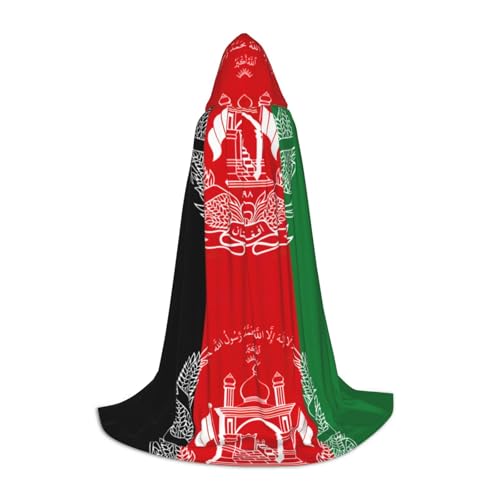 BREAUX Gemütlicher Kapuzenumhang mit Flagge von Afghanistan, stilvoller Kapuzenumhang für Damen und Herren, kann für Karneval verwendet werden von BREAUX