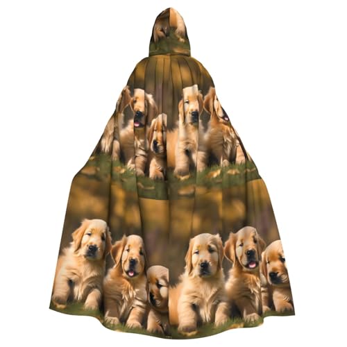 BREAUX Golden Retriever Hunde-Poncho mit Kapuze, Unisex, Poncho mit Kapuze, Poncho mit Kapuze, Halloween-Erwachsenen-Poncho von BREAUX