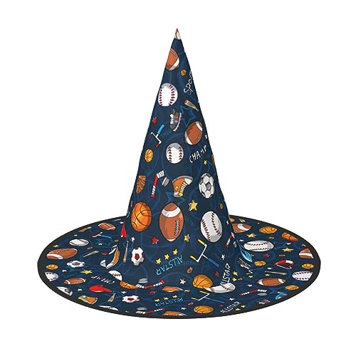 Baseball-, Basketball-, Fußball-, Hockey-Druck, Halloween, Hexen- und Zaubererhut, Hexenkostüm für Themendekoration, Halloween-Party Baseball-, Basketball-, Fußball-, Hockey-Druck, Halloween, Hexen- und Zaubererhut, Hexenkostüm für Themendekoration, Halloween-Party von BREAUX