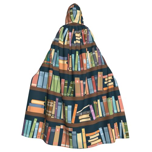 Cartoon-Bücherregal, Bücherwurm-Druck, Erwachsenen-Kapuzenumhang, Party-Dekoration, geeignet für Karneval, Rollenspiele, Verkleidungen, Themenpartys Cartoon-Bücherregal, Bücherwurm-Druck, Erwachsenen-Kapuzenumhang, Party-Dekoration, geeignet für Karneval, Rollenspiele, Verkleidungen, Themenpartys von BREAUX