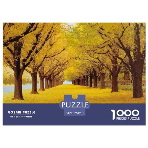 Golden Tree Gifts 1000-teiliges Puzzle für Erwachsene – Holzpuzzles – Entspannungspuzzlespiele – Denksport-Puzzle 1000 Teile (75 x 50 cm) von BREAUX