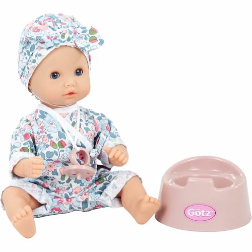 Götz Puppe 33 cm - Aquini Puppe zum Baden, Puppe Weichkörper ab 1 Jahr mädchen, Baby Puppe ab 1 Jahr Wasser geeignet, Puppe mit schlafaugen von BRICK Flip