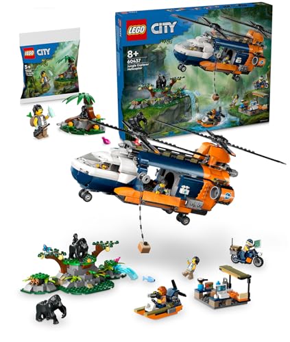 Lego City Dschungelforscher-Hubschrauber (60437) & Dschungelforscher mit Gorilla (30665) von BRICK Flip