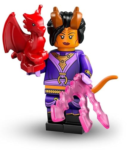 Lego Dungeons & Dragons Minifiguren Serie: Tiefling Sorcerer (Tieflingzauberer:in) – DND Lego Figuren Einzeln zum sammeln (71047) von BRICK Flip