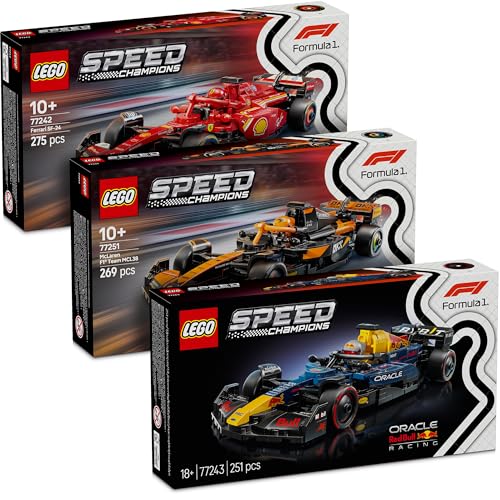 Lego F1 Neuheiten Set: Top 3 (77242, 77243 & 77251) - Lego Formel 1 Autos, Lego Speed Champions F1, F1 Lego Set mit Rennautos 18+ (Lego Speed Champions 2025) von BRICK Flip