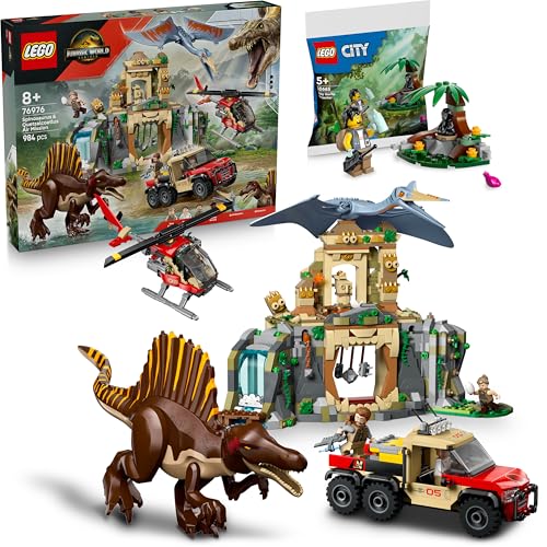Lego Jurassic World Spinosaurier & Quetzalcoatlus: Hubschrauber-Einsatz - 76976 Lego Spinosaurier mit Polybag-Geschenk, Jurassic Park Set Dinosaurier ab 8 Jahre - Neuheiten 2025 Lego Jurassic World Spinosaurier & Quetzalcoatlus: Hubschrauber-Einsatz - 76976 Lego Spinosaurier mit Polybag-Geschenk, Jurassic Park Set Dinosaurier ab 8 Jahre - Neuheiten 2025 von BRICK Flip