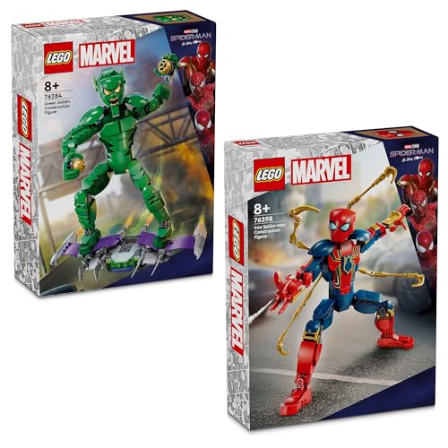 Lego Marvel Helden-Duo: 2er Baufiguren Set: 76284 Green Goblin & 76298 Iron Spider-Man von BRICK Flip