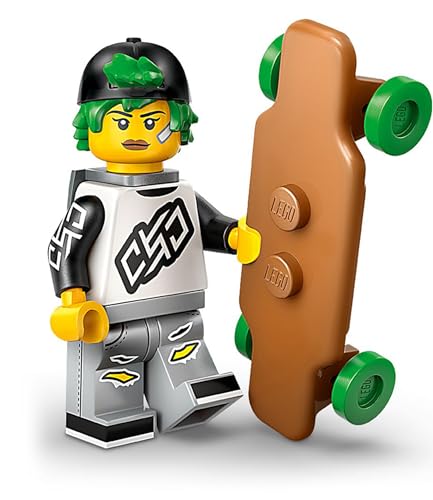 Lego Minifiguren Serie 27: Longboarder, Minifiguren Lego Set, Lego Figuren Einzeln zum sammeln (Lego 71048) - Lego Neuheiten 2025 von BRICK Flip