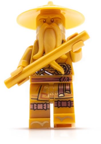 Lego Ninjago Figuren Set: Goldener Meister Wu (Golden Wu Sensei), Ninjago Figur aus Lego 71741, Lego Ninjago Sensei Wu von BRICK Flip