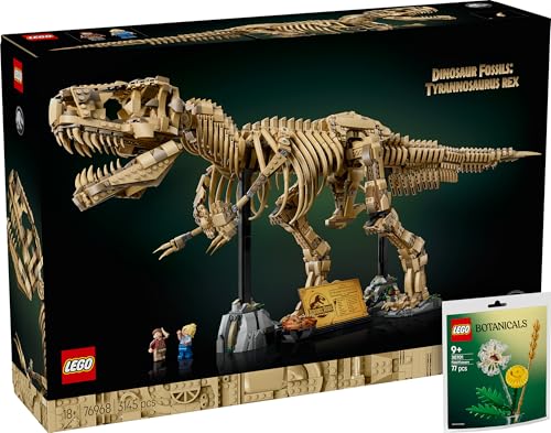 Lego Tyrannosaurus Rex: Dinosaurier-Fossilien - Lego 76968, Modell im Maßstab 1:12 für Erwachsene - Inkl. eines beweglichen T. Rex-Skeletts, Alan Grant & Ellie Sattler Minifiguren Lego Tyrannosaurus Rex: Dinosaurier-Fossilien - Lego 76968, Modell im Maßstab 1:12 für Erwachsene - Inkl. eines beweglichen T. Rex-Skeletts, Alan Grant & Ellie Sattler Minifiguren von BRICK Flip