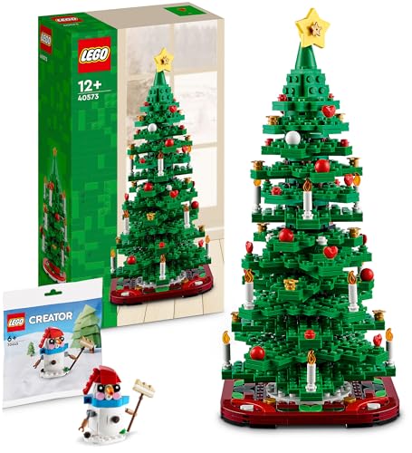 Lego Weihnachtsbaum - Lego Tannenbaum für Dein Weihnachtsdorf (40573) inkl. festliches Polybag-Geschenk, Christmas, Lego Tree Set mit Schneemann von BRICK Flip