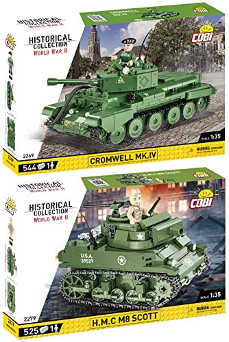 BRICKCOMPLETE COBI 2er Set: 2269 Cromwell MK.IV & 2279 H.M.C M8 Scott von BRICKCOMPLETE