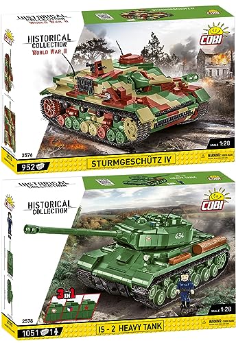 BRICKCOMPLETE COBI 2er Set: 2576 Sturmgeschütz IV & 2578 is-2 3IN1 von BRICKCOMPLETE