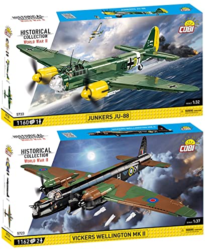 BRICKCOMPLETE COBI 2er Set: 5733 Junkers JU-88 & 5723 Vickers Wellington MK.II von BRICKCOMPLETE