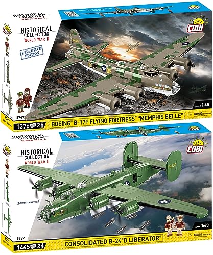 BRICKCOMPLETE COBI 2er Set: 5749 Boeing B-17 Flying Fortress Executive & 5739 Consolidated B-24D LIBERATOR von BRICKCOMPLETE