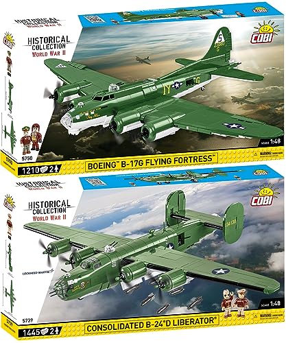 BRICKCOMPLETE COBI 2er Set: 5750 Boeing B-17G Flying Fortress & 5739 Consolidated B-24D LIBERATOR von BRICKCOMPLETE