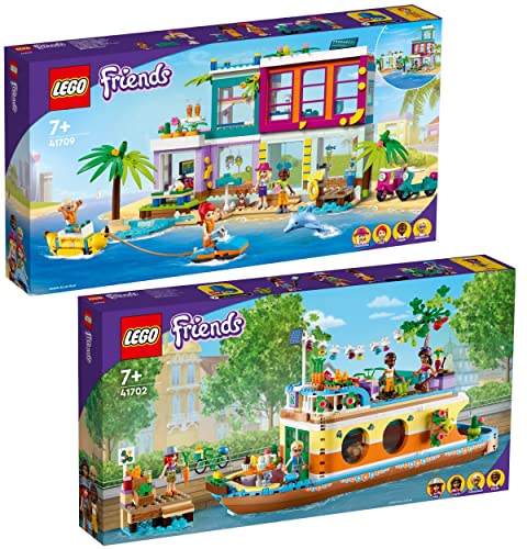 Lego Friends 2er Set: 41702 Hausboot & 41709 Ferienhaus am Strand von BRICKCOMPLETE