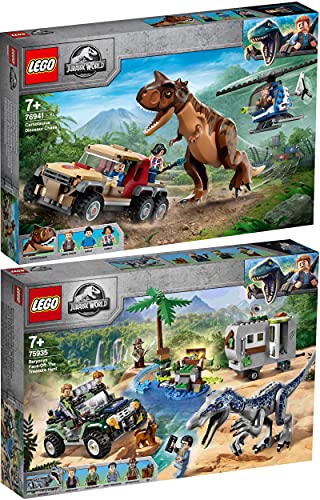 Lego 2er Set: 75935 Baryonyx' Kräftemessen: die Schatzsuche & 76941 Verfolgung des Carnotaurus von BRICKCOMPLETE