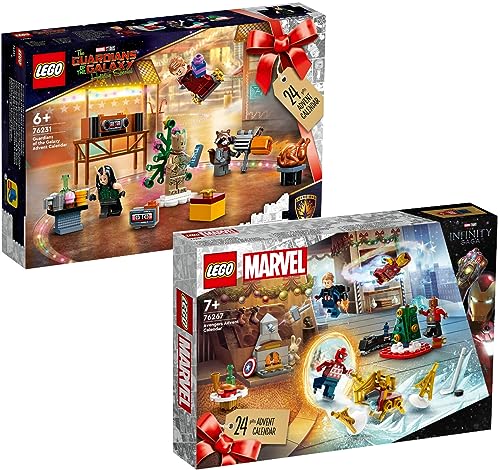 Lego 2er Set: 76267 Avengers Adventskalender & 76231 Guardians of The Galaxy Adventskalender von BRICKCOMPLETE