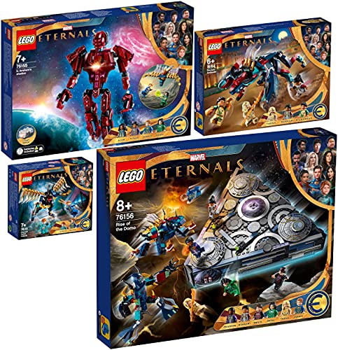 Lego 4er Set: 76156 Aufstieg des Domo, 76155 The Eternals: In Arishems Schatten, 76154 Hinterhalt des Deviants! & 76145 Luftangriff der Eternals Lego 4er Set: 76156 Aufstieg des Domo, 76155 The Eternals: In Arishems Schatten, 76154 Hinterhalt des Deviants! & 76145 Luftangriff der Eternals von BRICKCOMPLETE