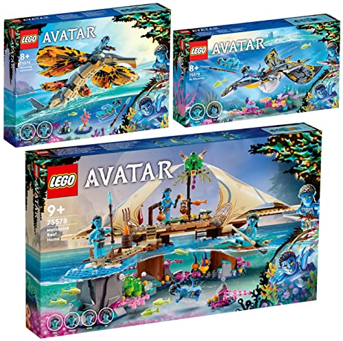 Lego Avatar 3er Set: 75578 Das Riff der Metkayina, 75576 Skimwing Abenteuer & 75575 Entdeckung des Ilu von BRICKCOMPLETE