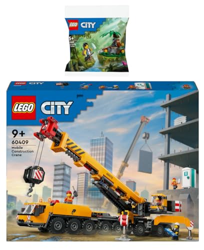 Lego City Set: 60409 Mobiler Baukran & 30665 Dschungelforscher mit Baby-Gorilla von BRICKCOMPLETE