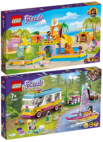 Lego Friends 2er Set: 41720 Wassererlebnispark & 41681 Wohnmobil- und Segelbootausflug von BRICKCOMPLETE