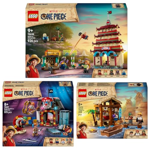 Lego One Piece 3er Set: 75636 Hütte im Windmühlendorf, 75637 Zirkuszelt von Buggy dem Clown & 75638 Showdown im Arlong Park Lego One Piece 3er Set: 75636 Hütte im Windmühlendorf, 75637 Zirkuszelt von Buggy dem Clown & 75638 Showdown im Arlong Park von BRICKCOMPLETE