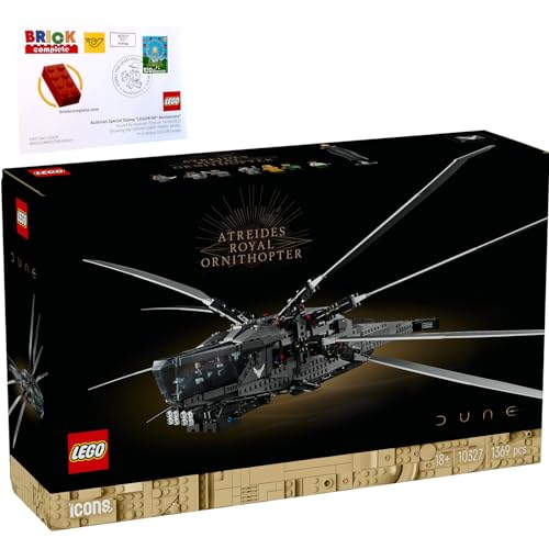 Lego Set: 10327 Dune Atreides Royal Ornithopter & FDC First Day Cover/Erstagsbrief mit Sonderstempel / 90 Jahre Lego Edition von BRICKCOMPLETE