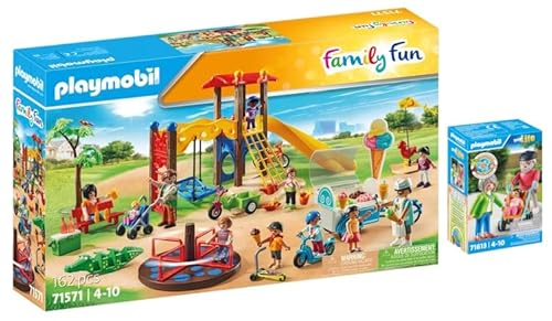 Playmobil Set: 71571 Großer Spielplatz & 71613 Großeltern mit Baby von BRICKCOMPLETE