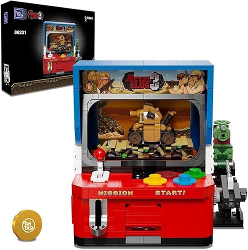 PANTASY Retro Slot Machine TV Klemmbaukästen Ideen Retro Arcade Maschine Klemmbaukästen Set Erwachsene Metal Slug Spielkonsole Automatisches BAU Set Baukästen Technic von BRICKKK