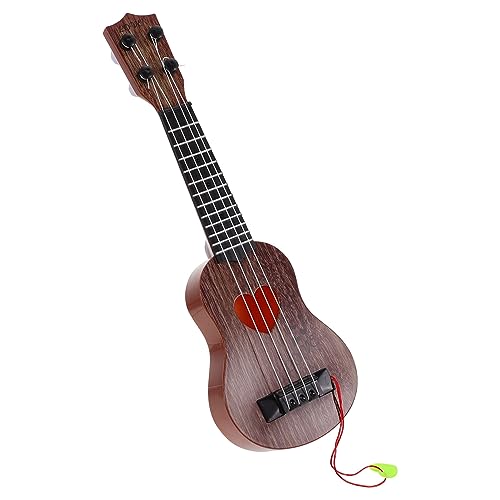 1stk Ukulele Musikspielzeug Für Kleinkinder Kidcraft-spielset Kinderspielzeug Musikalisches Spielzeug Für Kinder Musikspielzeug Für Kindergitarre Kinder Gitarre Plastik Coffee BRIGHTFUFU von BRIGHTFUFU