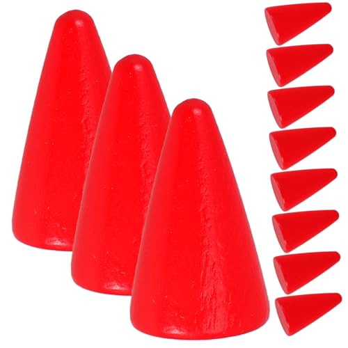 30 Stück Schachzubehör Tischmarker Schach Für Brett Schachbrettzubehör Schachersatz Tischspielkomponente Schachbrett Schachspielzubehör Holz Rot BRIGHTFUFU von BRIGHTFUFU