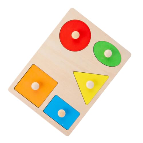 BRIGHTFUFU 3D-Design Kleinkind-Puzzle Früherziehungsspielzeug für Kinder Würfelpuzzle Babys Tangram-Puzzle Kinder geometrisches Holzpuzzle-Spielzeug von BRIGHTFUFU