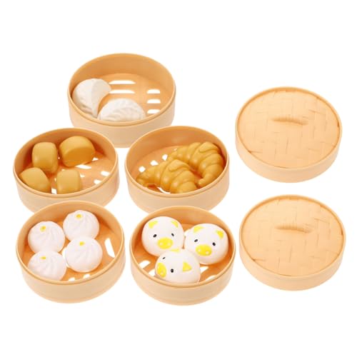 BRIGHTFUFU 1 Satz Küchenspielzeug Spielküche Chinesisches Spielzeug Für Kinder Mini-Essen Chinesisches Essen So Tun, Koche Spielset Mini-Rollenspiel Frühstücksspielzeug Plastik von BRIGHTFUFU