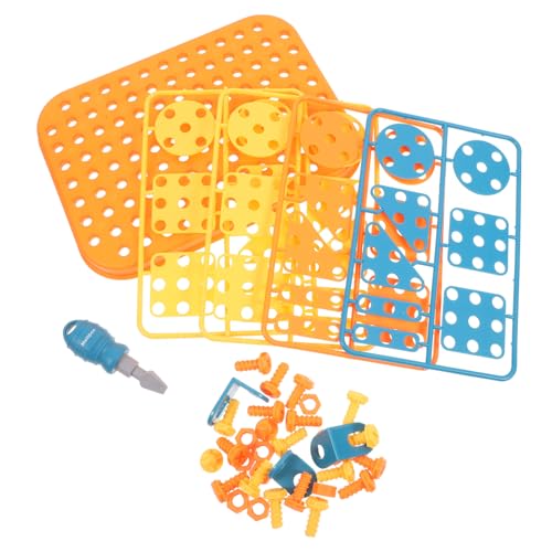 BRIGHTFUFU 1 Satz Schraube Puzzle rätselbuch Toys for -Praktikabilitätsspielzeugset Toys Kinderspielzeug Lernspielzeug für Kleinkinder Plastik Yellow von BRIGHTFUFU