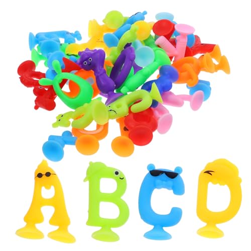 BRIGHTFUFU 1 Satz Spaß beim Brieflutschen Kinderspielzeug Saug-Alphabet-Spielzeug Badebuchstaben Spielzeug Kinder-Buchstaben-Spielzeug Wortbuchstabierspielzeug Rechtschreibspielzeug von BRIGHTFUFU