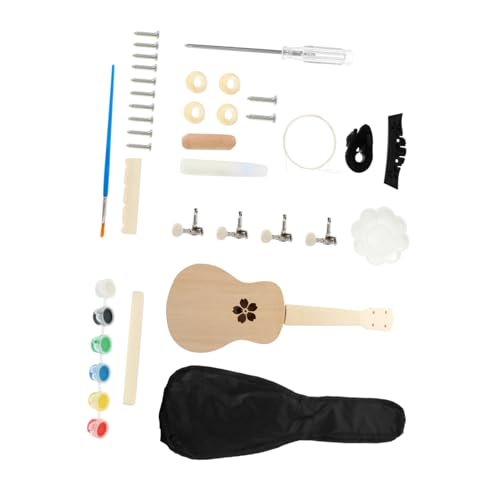 BRIGHTFUFU 1 Satz Zusammenbau Der Ukulele Ukulele-bausatz Ukulele Selber Machen Hausgemachte Ukulele Eltern-Kind-Instrument Verspieltes Ukulele-kit Ukulele-Material-kit Ukulele Bausatz Linde von BRIGHTFUFU