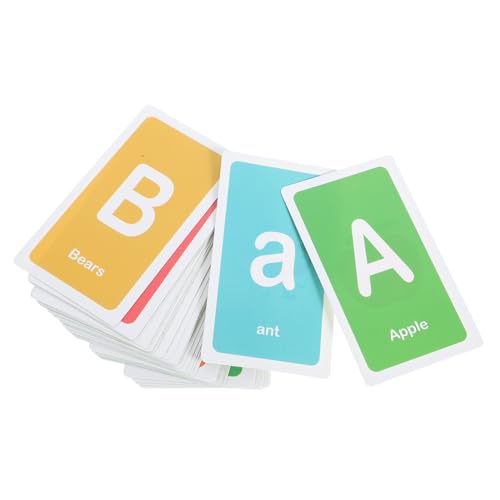 BRIGHTFUFU 1 Set Alphabet Karten Englisch Lernkarten Kinder Zubehör Lernkarten Kindergarten Englisch Buchstabenkarten Alphabet Lernkarten Zahlenkarten von BRIGHTFUFU