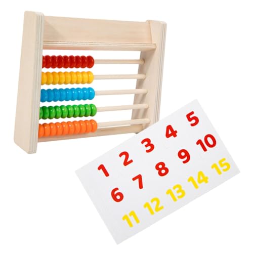 BRIGHTFUFU 1 Set Berechnung Holz Abakus Berechnung Zählwerkzeuge Säulenabakus Schüler Zählen Zahlenwerkzeuge Berechnung Vintage Abakus Arithmetik Abakus Vorschul Abakus Spielzeug Perlen von BRIGHTFUFU