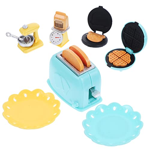 BRIGHTFUFU 1 Set Doll House Kitchen Accessoires Maschine Spielzeug Mini House Layout Spielzeug Mini Toaster Mixer Spielzeug von BRIGHTFUFU